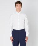 Remus Uomo ... White Ashton Long Sleeve Formal Shirt - Slim Fit (600/01)