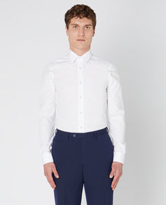 Remus Uomo ... White Ashton Long Sleeve Formal Shirt - Slim Fit (600/01)