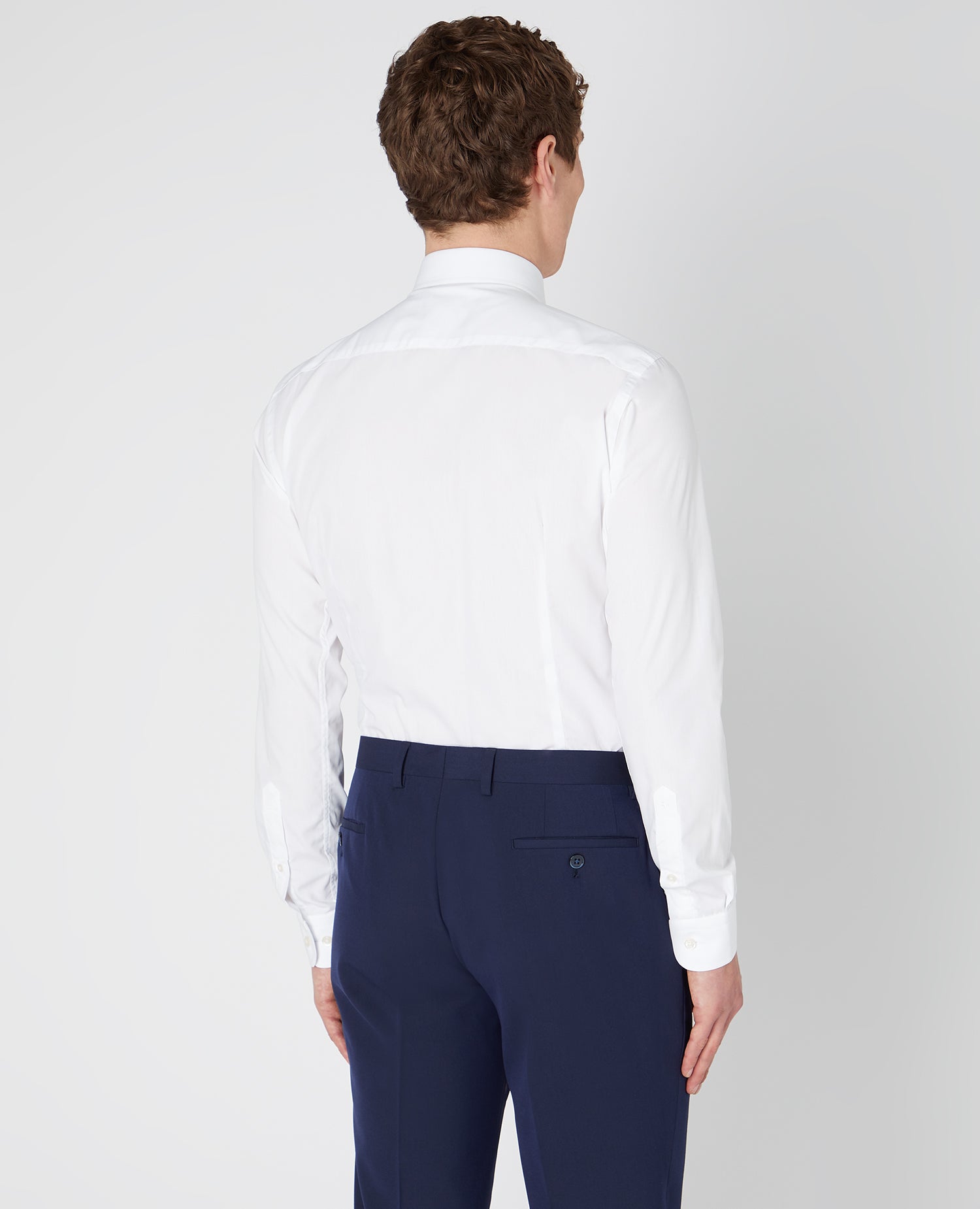 Remus Uomo ... White Ashton Long Sleeve Formal Shirt - Slim Fit (600/01)
