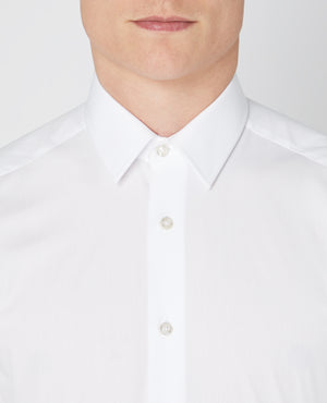 Remus Uomo ... White Ashton Long Sleeve Formal Shirt - Slim Fit (600/01)
