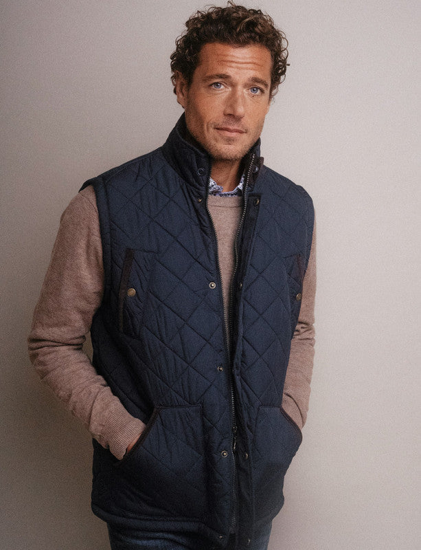 Vedoneire ... Heritage Quilted Gilet - Navy