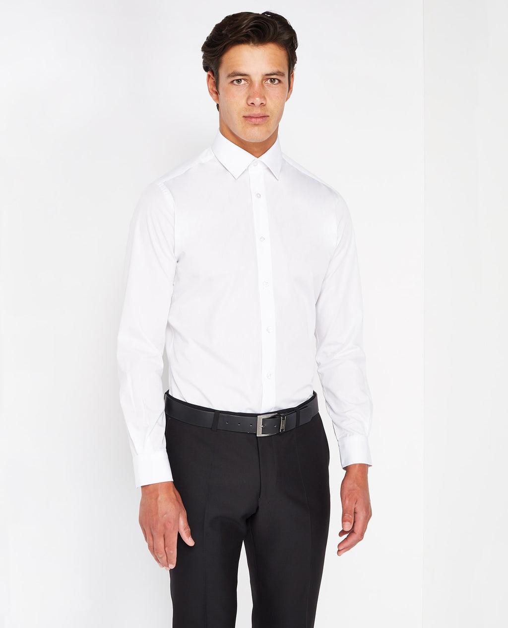Remus Uomo ... White Seville Long Sleeve Formal Shirt - Tapered fit (300/01)
