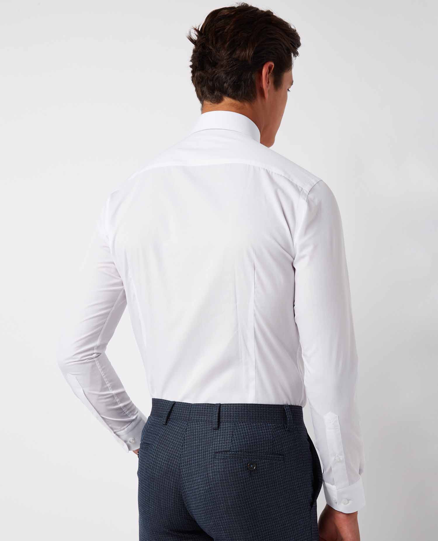 Remus Uomo ... White Rome Long Sleeve Formal Shirt - Slim Fit (890/01)