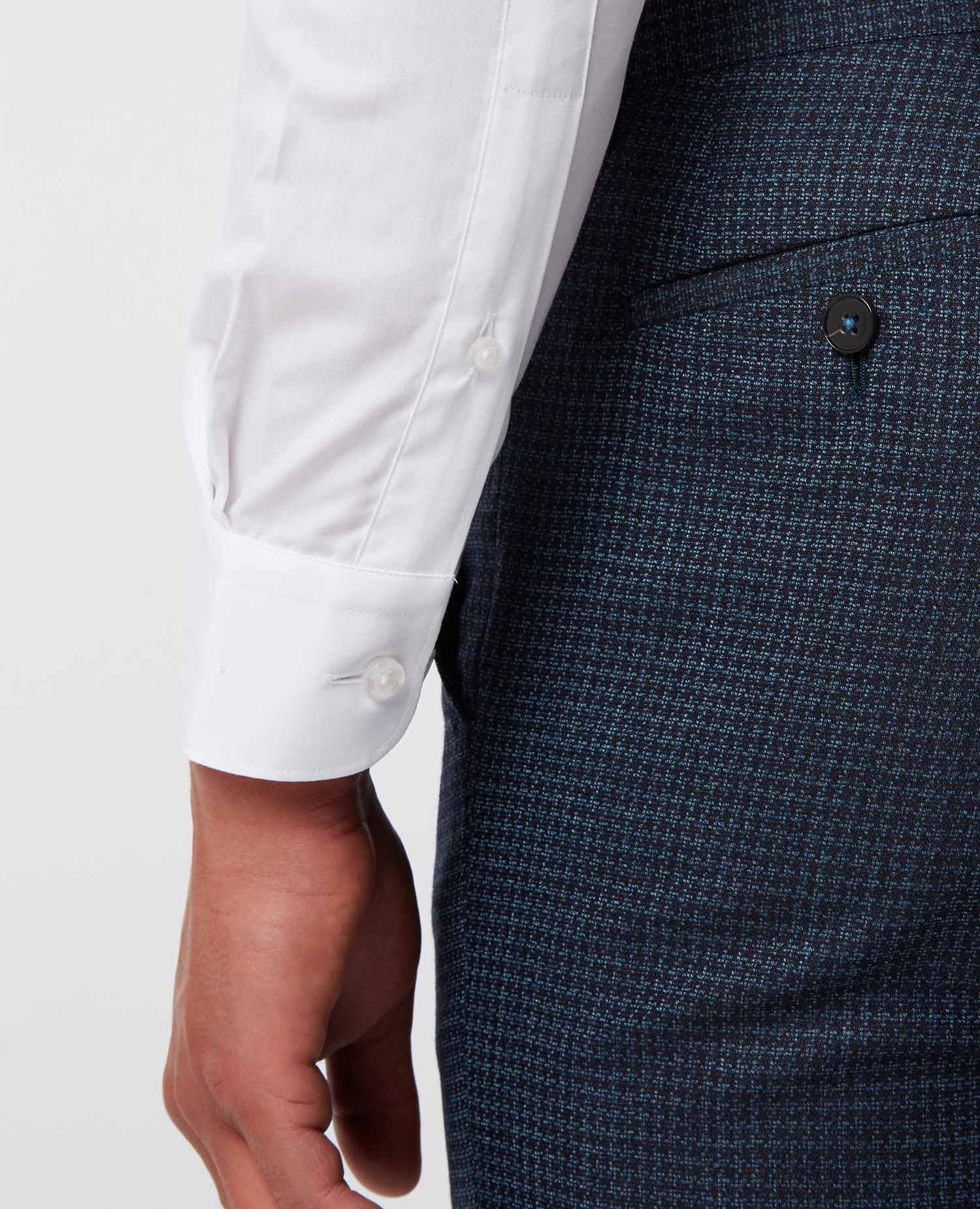 Remus Uomo ... White Rome Long Sleeve Formal Shirt - Slim Fit (890/01)