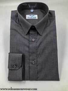 Hunter ... Long Sleeve Shirt - Slim Fit - Dark Grey (Hospital John the Baptist)