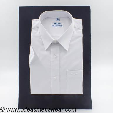 Hunter ... Short Sleeve Shirt - Regular Fit - White (Abbey CBS/St Ailbe's)