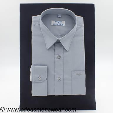 Hunter ... Long Sleeve Shirt - Regular Fit - Light Grey (Monastery)
