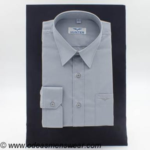Hunter ... Long Sleeve Shirt - Regular Fit - Light Grey (Monastery)