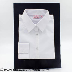 Hunter ... Fashion Fitted Long Sleeve Blouse - White (Hospital John the Baptist)